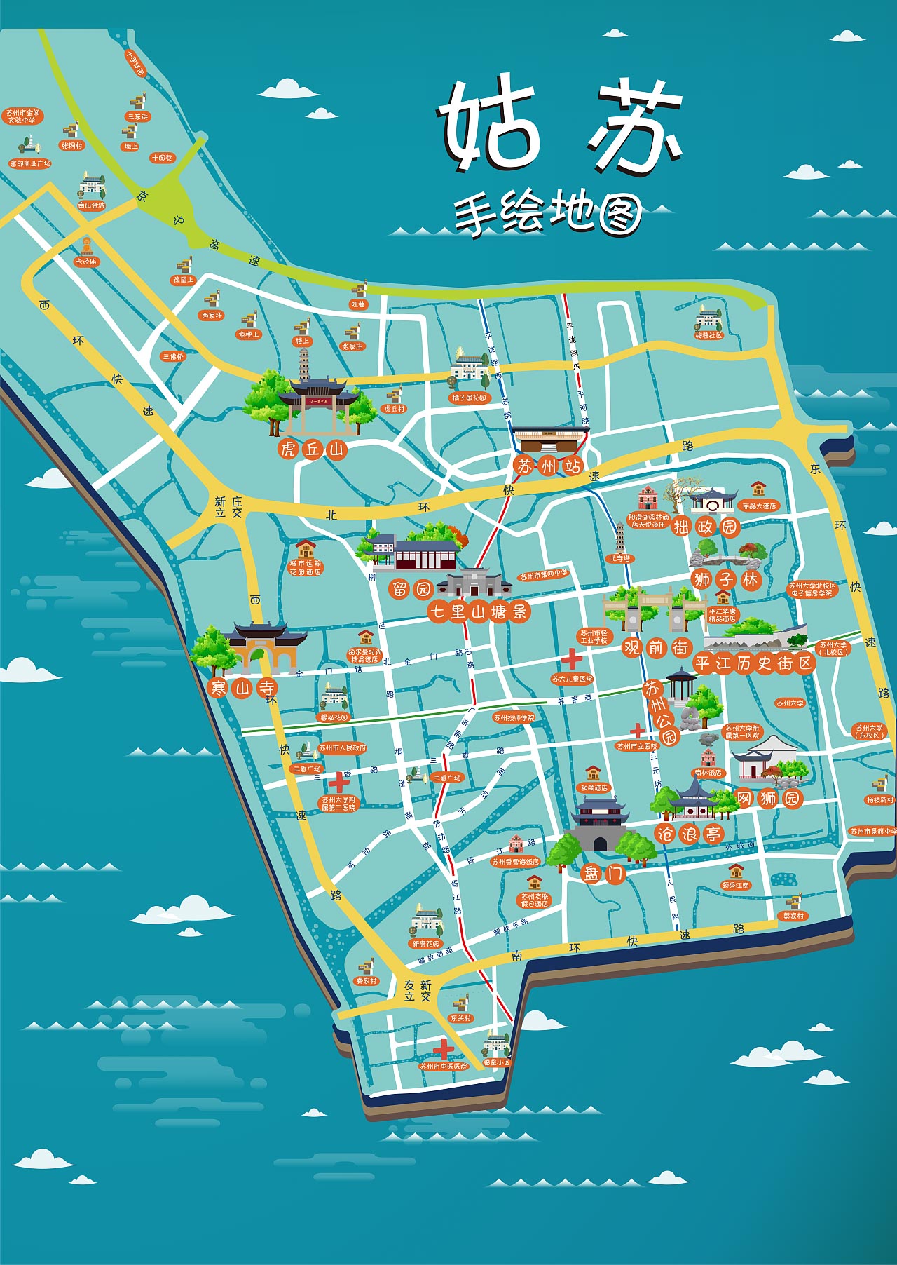 广东手绘地图景区的文化宝藏