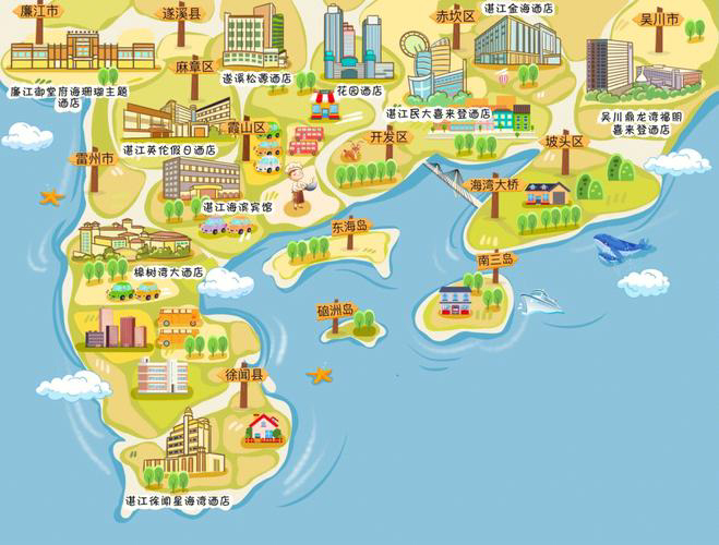 广东手绘地图旅游的艺术指南