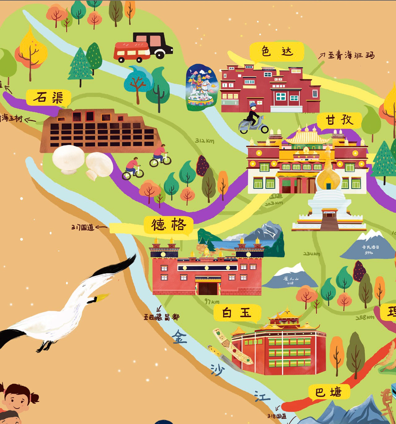 广东手绘地图景区的文化宝库